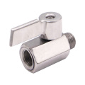 304/316 stainless steel External thread connection sanwa angles mini ball valve SS